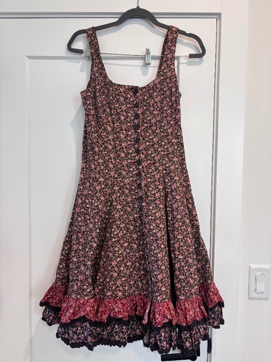 Betsey Johnson Dresses & Skirts - Vintage Betsey Johnson Brown Floral Corset Dress size 4